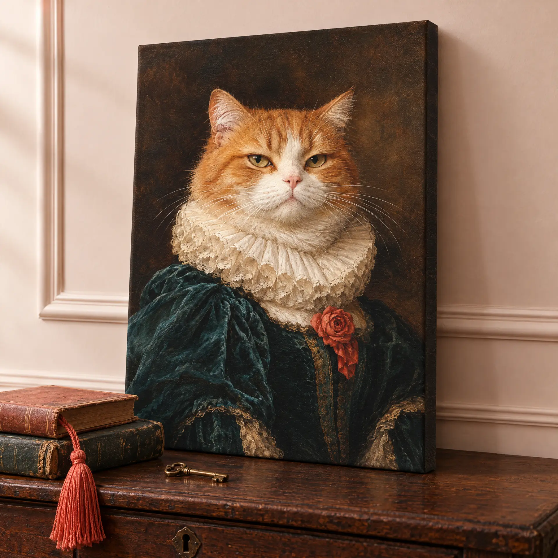 Royal portrait of a ginger cat